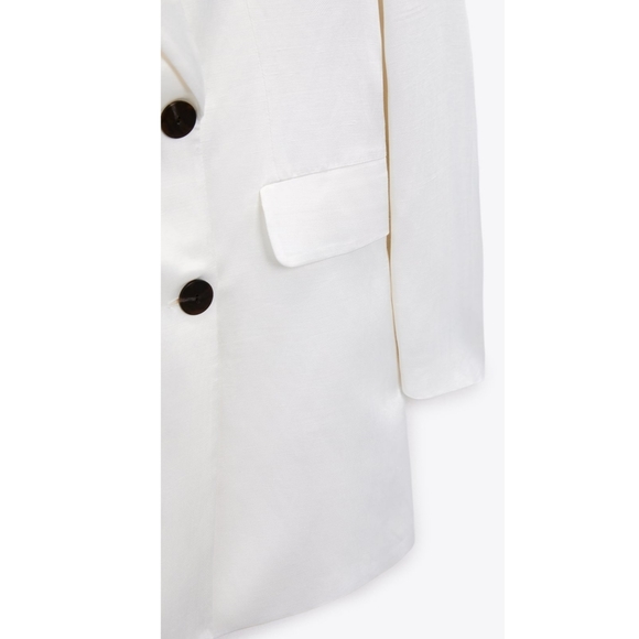 Zara 2 Pc Set Satin Effect Long Blazer & Pants Size XS - Picture 13 of 16